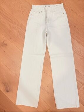 Denim Forum White Straight-Leg Women’s Jeans